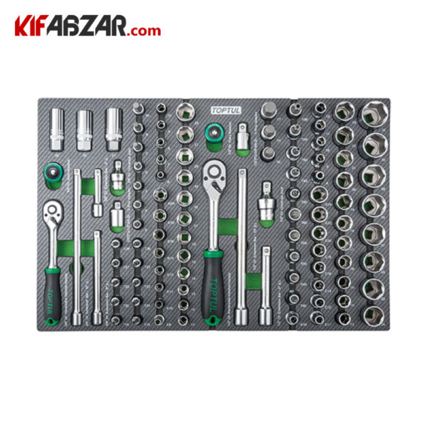 ست بکس جعبه ابزار 7 کشوی 308 پارچه تاپ تول مدل GE-30817