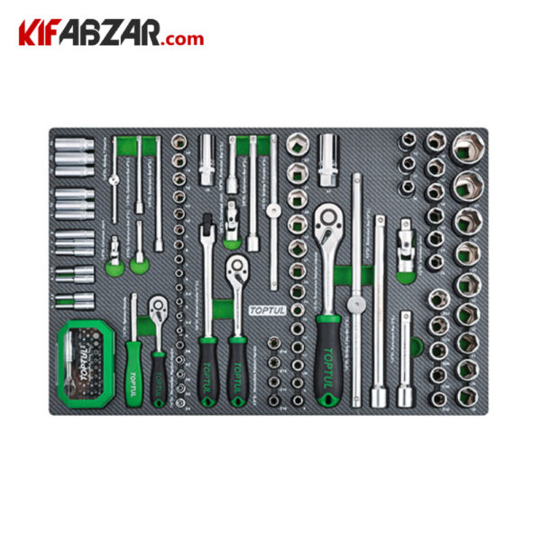 آچارهای بکس جعبه ابزار 7 کشوی 340 پارچه تاپ تول مدل GE-34028