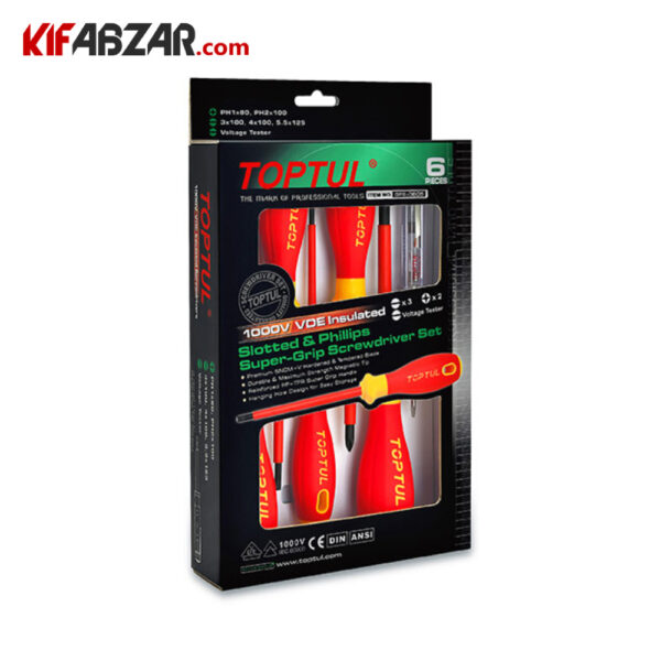 ست 6 عددی پیچ گوشتی عایق تاپ تول سری Pro-Plus مدل GFE-0605 ست 6 عددی پیچ گوشتی عایق تاپ تول سری Pro-Plus مدل GFE-0605