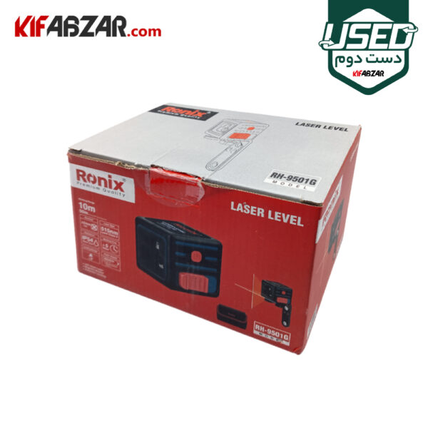 جعبه کارتنی تراز لیزری 2 بعدی 180 درجه دست دوم رونیکس مدل RH-9501G