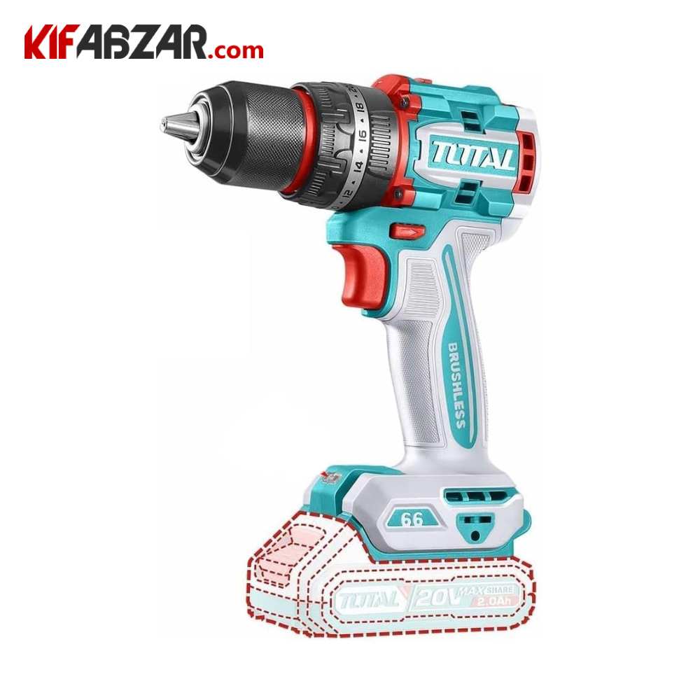 دریل پیچ گوشتی چکشی شارژی 20 ولت توتال مدل TDLI20668 دریل پیچ گوشتی چکشی شارژی 20 ولت توتال مدل TDLI20668