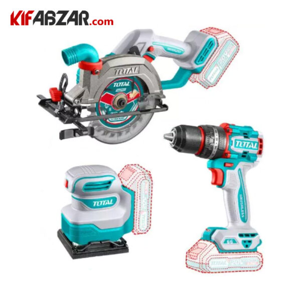 کیت 3 عددی ابزار شارژی 20 ولت توتال مدل TOSLI241193