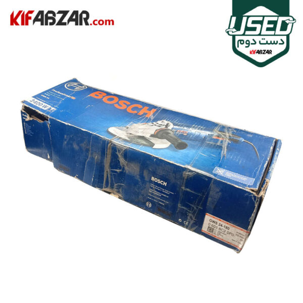 جعبه کارتنی فرز آهنگری 2400 وات بوش مدل GWS24180 دست دوم