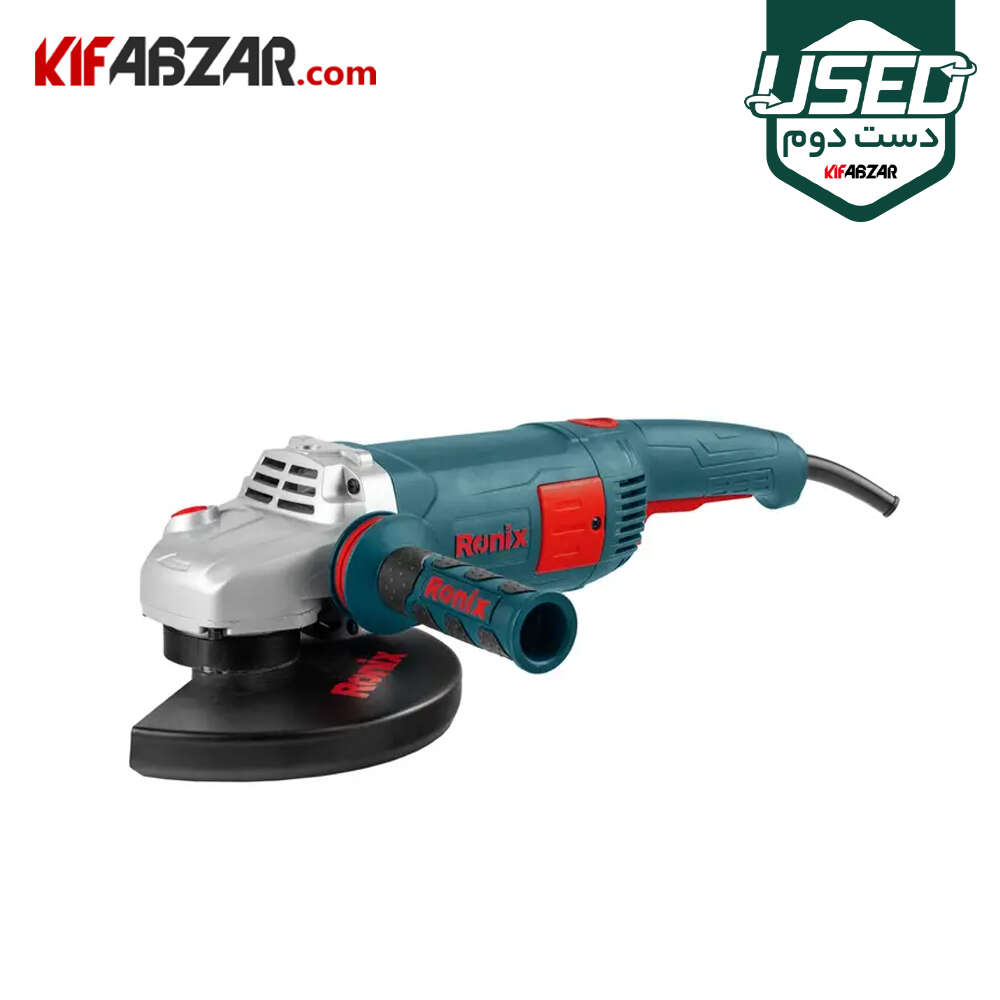 ronix 3241 angle grinder used (3) فرز سنگبری 2400 وات رونیکس مدل 3241 دست دوم - Image 1