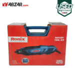 بسته بندی کیت فرز مینیاتوری 200 وات رونیکس مدل 3405 دست دوم
