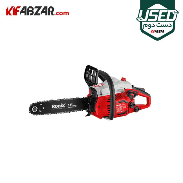 اره زنجیری بنزینی 1400 وات رونیکس مدل 4635 دست دوم