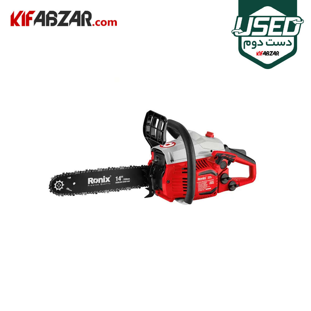 اره زنجیری بنزینی 1400 وات رونیکس مدل 4635 دست دوم اره زنجیری بنزینی 1400 وات رونیکس مدل 4635 دست دوم