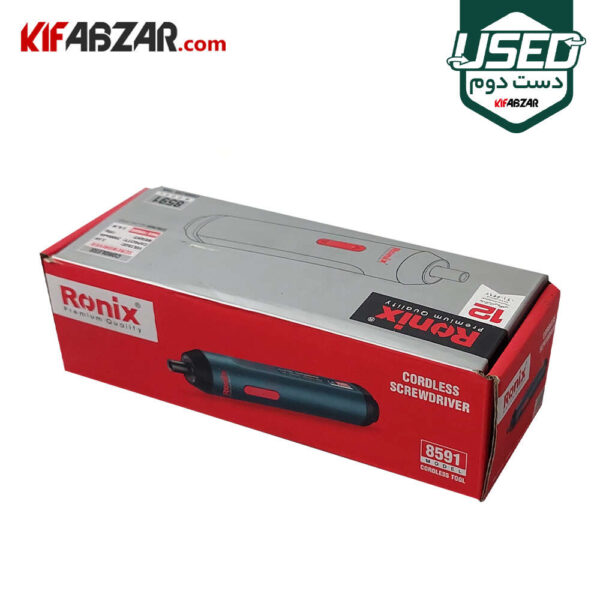 بسته بندی پیچ گوشتی شارژی 3.6 ولت رونیکس مدل 8591 دست دوم