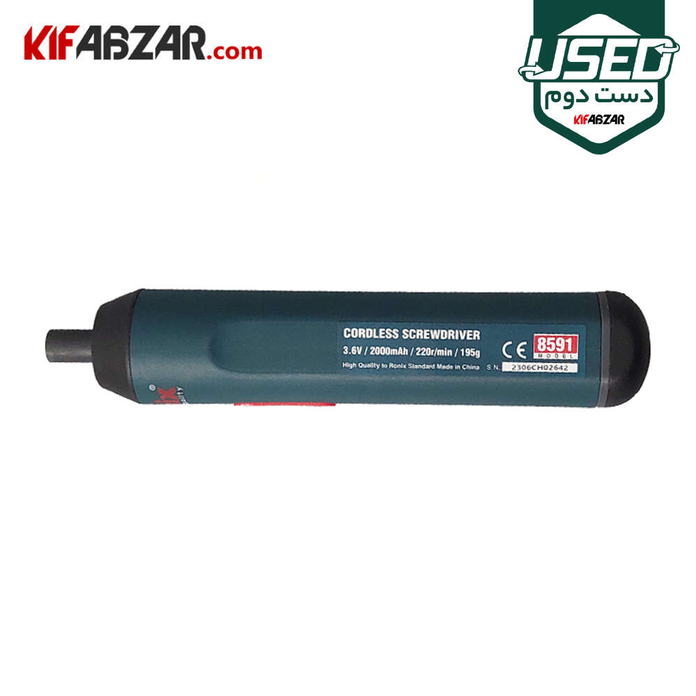 پیچ گوشتی شارژری 3.6 ولت رونیکس مدل 8591 دست دوم پیچ گوشتی شارژری 3.6 ولت رونیکس مدل 8591 دست دوم