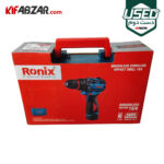 بسته بندی پیچ گوشتی چکشی شارژی 12 ولت رونیکس مدل 8669 دست دوم