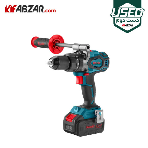 دریل پیچ گوشتی چکشی شارژی 40 ولت رونیکس مدل 8905 دست دوم