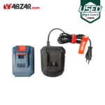 باتری و شارژر پیچ گوشتی شارژی براشلس 20 ولت رونیکس مدل 8906 دسته دوم