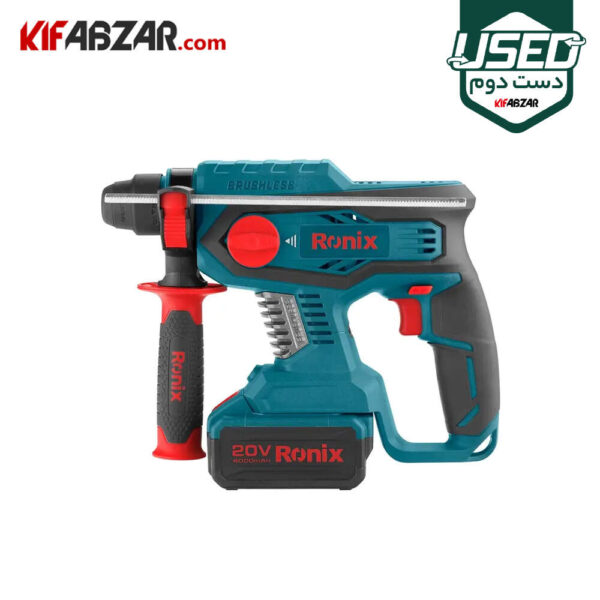 دریل بتن کن سه کاره شارژی 20 ولت رونیکس مدل 8910 دست دوم
