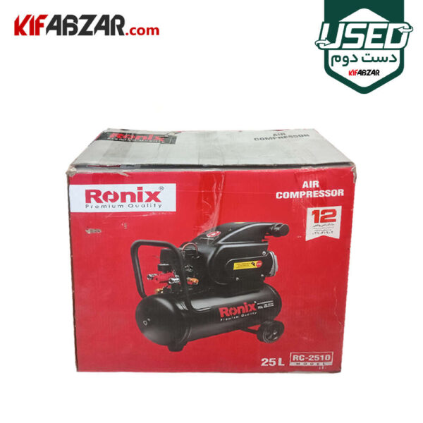 جعبه کارتنی کمپرسور باد 25 لیتری رونیکس مدل RC-2510 دست دوم