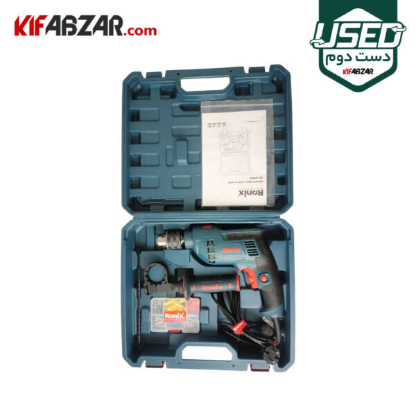 جعبه BMC کیت 54 پارچه دریل چکشی 750 وات رونیکس مدل RS-0005 دست دوم