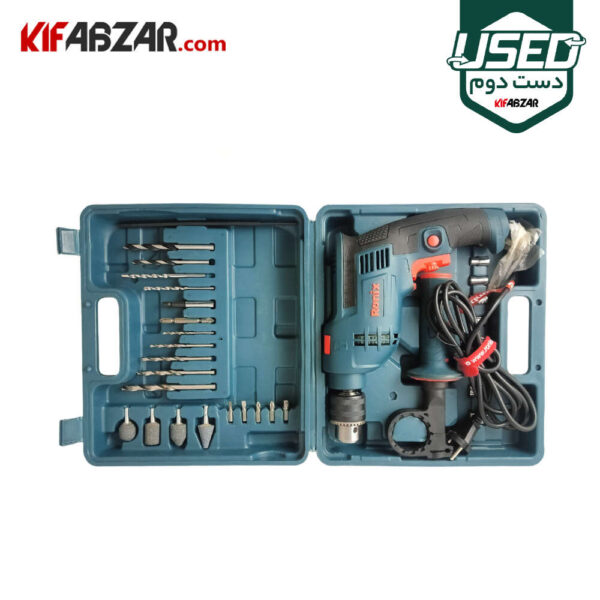 لوازم جانبی کیت 29 پارچه دریل چکشی 750 وات رونیکس مدل RS-0007 دست دوم