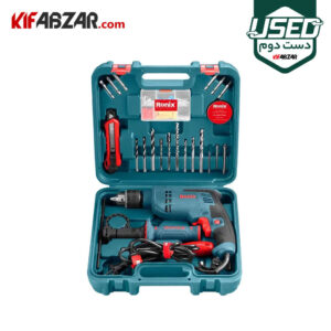 کیت 33 پارچه دریل چکشی 750 وات رونیکس مدل RS-0008 دست دوم