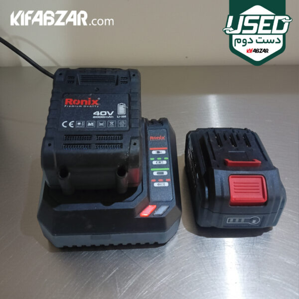 لوازم مینی فرز شارژی براشلس 40 ولت رونیکس مدل 8901-40V دست دوم