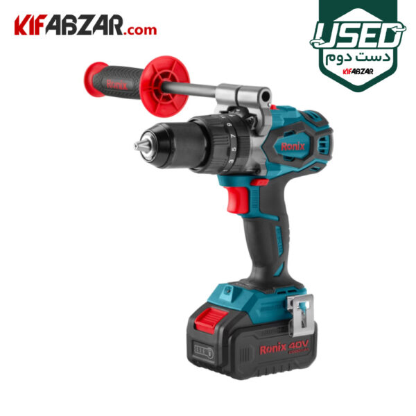 دریل پیچ گوشتی چکشی شارژی 40 ولت رونیکس مدل 8905-40V دست دوم دریل پیچ گوشتی چکشی شارژی 40 ولت رونیکس مدل 8905-40V دست دوم