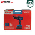 جعبه کارتنی دریل پیچ گوشتی چکشی شارژی 40 ولت رونیکس مدل 8905-40V دست دوم 4