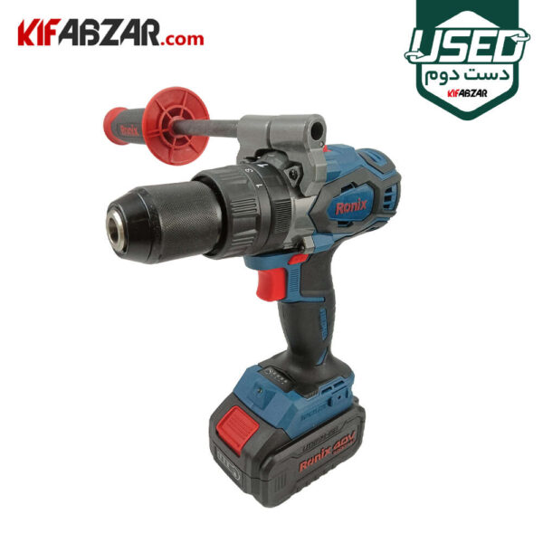 خرید دریل پیچ گوشتی چکشی شارژی 40 ولت رونیکس مدل 8905-40V دست دوم