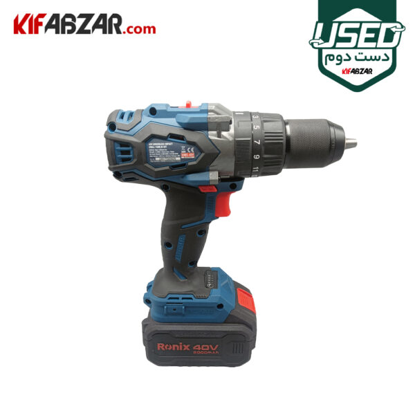 قیمت دریل پیچ گوشتی چکشی شارژی 40 ولت رونیکس مدل 8905-40V دست دوم