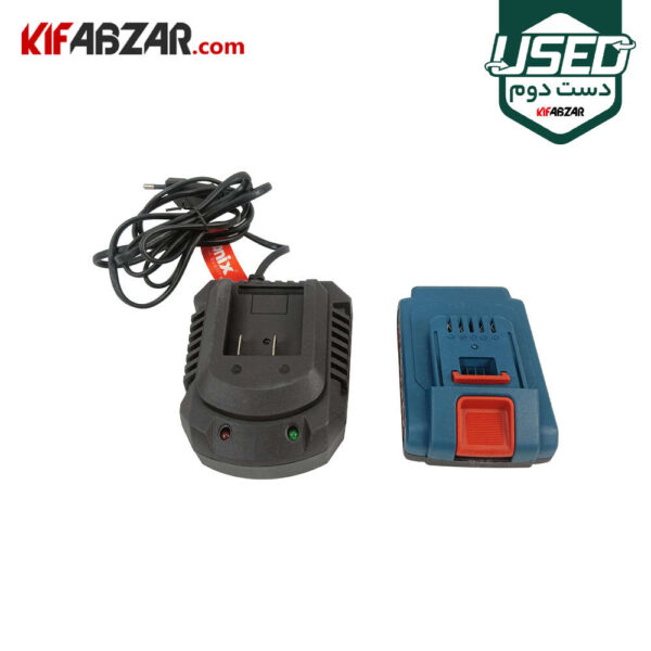 باتری و شارژر کارواش شارژی 24.5 بار 20 ولت رونیکس مدل 8930 دست دوم