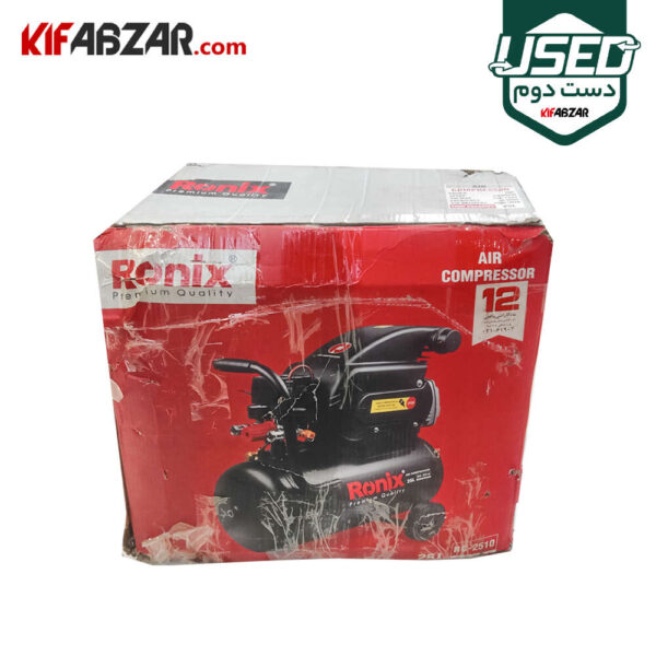 بسته بندی کمپرسور باد 25 لیتری رونیکس مدل RC-2510 دست دوم