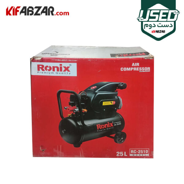 جعبه کارتنی کمپرسور باد 25 لیتری رونیکس مدل RC-2510 دست دوم