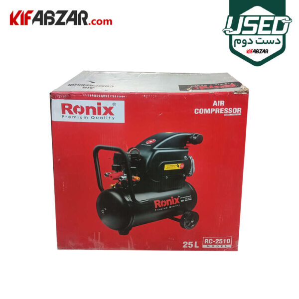 بسته بندی کمپرسور باد 25 لیتری رونیکس مدل RC-2510 دست دوم