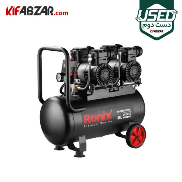 کمپرسور باد 50 لیتری سایلنت رونیکس مدل RC-5013 دست دوم کمپرسور باد 50 لیتری سایلنت رونیکس مدل RC-5013 دست دوم