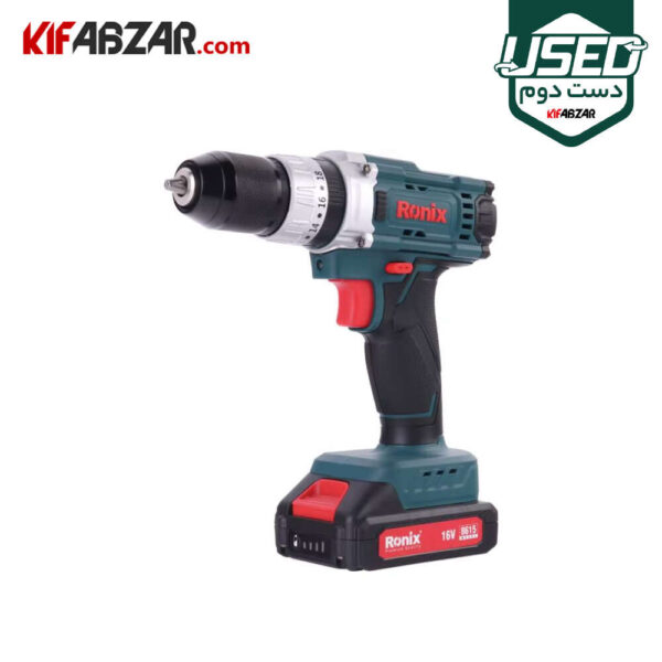 دریل پیچ گوشتی چکشی شارژی 16 ولت رونیکس مدل 8615 دست دوم دریل پیچ گوشتی چکشی شارژی 16 ولت رونیکس مدل 8615 دست دوم
