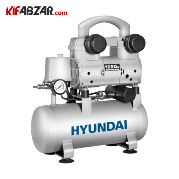 کمپرسور باد سایلنت القایی 10 لیتری هیوندای مدل HP-1090 کمپرسور باد سایلنت القایی 10 لیتری هیوندای مدل HP-1090