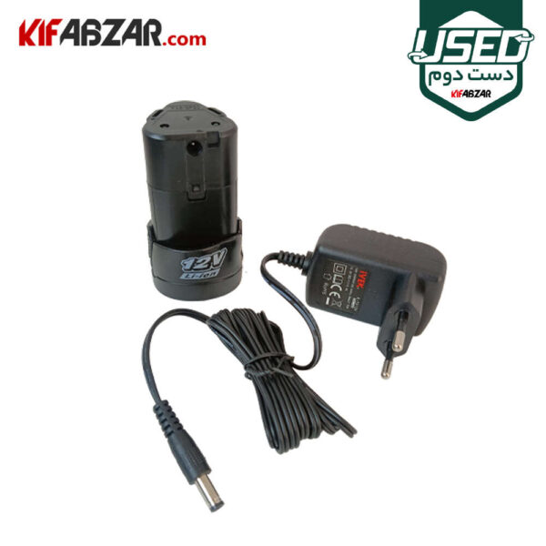 باتری و شارژر دریل پیچ گوشتی شارژی 12 ولت ایوک مدل K-7212V دست دوم
