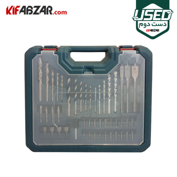 جعبه BMC کیت 54 پارچه دریل چکشی 750 وات رونیکس مدل RS-0005 دست دوم