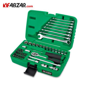 جعبه بکس 49 پارچه 1/4 اینچ 6 پر تاپ تول مدل GCAI4901