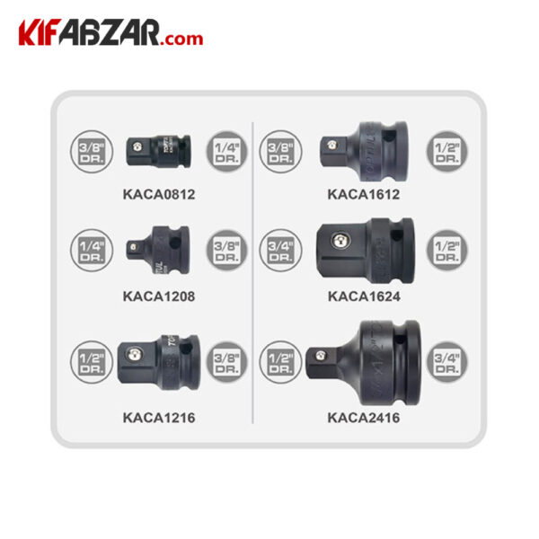 تصویر ست 6 عددی تبدیل درایو بکس تاپ تول مدل GDAI0602