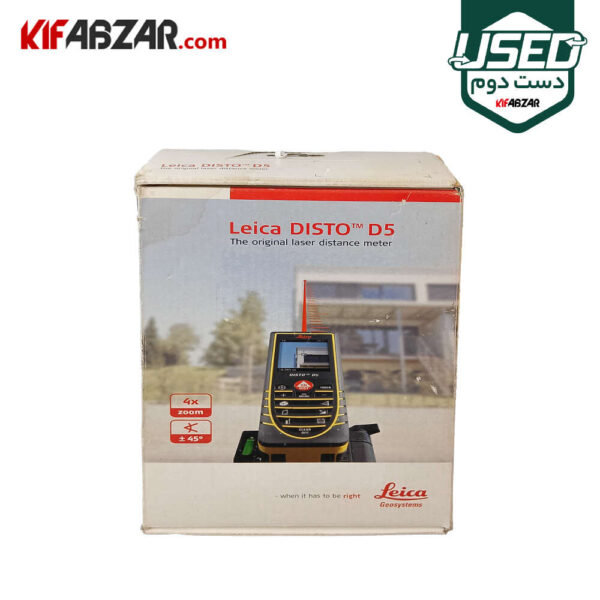 جعبه کارتنی متر لیزری 200 متری لایکا مدل DISTO D5 دست دوم