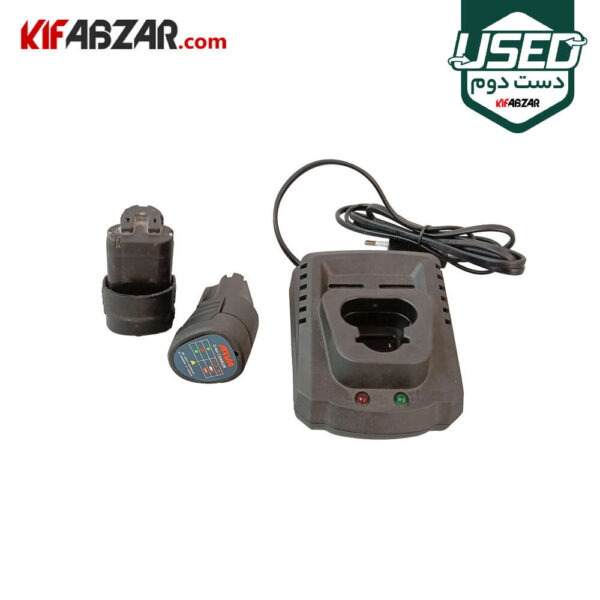 باتری و شارژر دریل پیچ گوشتی شارژی 12 ولت آروا مدل 5801 دست دوم