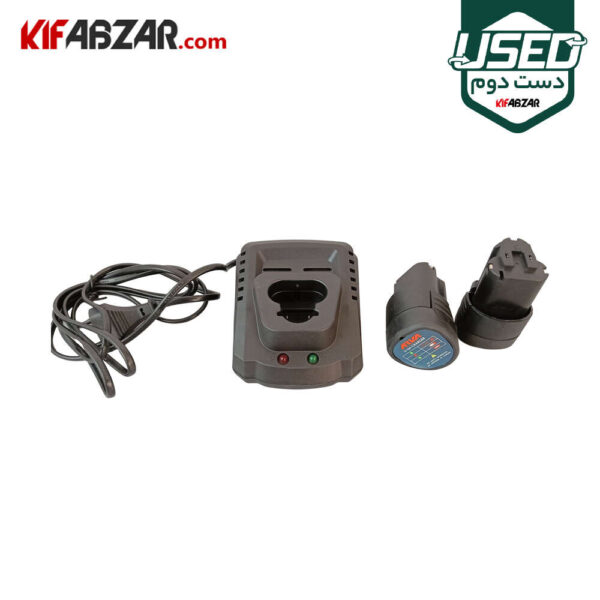 باتری و شارژر دریل پیچ گوشتی شارژی 12 ولت آروا مدل 5801 دست دوم