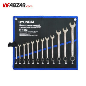 ست 12 عددی آچار یکسر تخت یکسر رینگ هیوندای مدل HT-1412