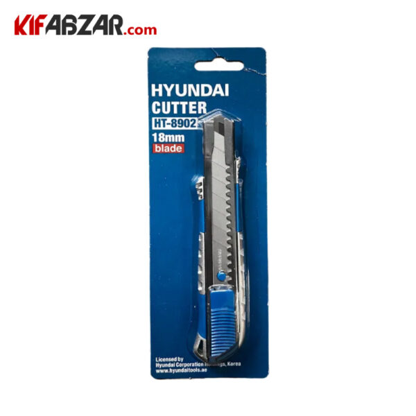 کاتر کشویی 18 میلیمتری هیوندای مدل HT-8902 کاتر کشویی 18 میلیمتری هیوندای مدل HT-8902