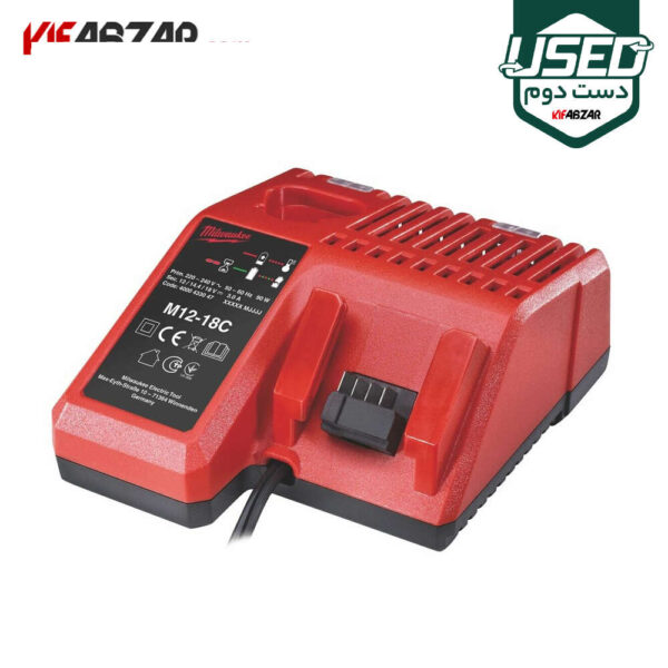 شارژر دوپایه میلواکی مدل M12-18C دست دوم شارژر دوپایه میلواکی مدل M12-18C دست دوم