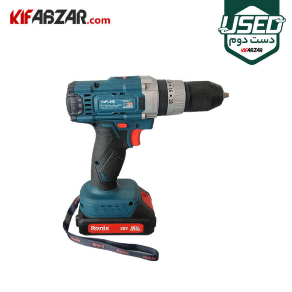 قیمت دریل پیچ گوشتی چکشی شارژی 20 ولت رونیکس مدل 8620 دست دوم