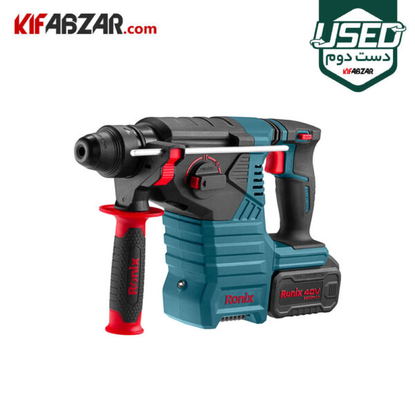 دریل بتن کن سه کاره شارژی 40 ولت رونیکس مدل 8910-40V دست دوم