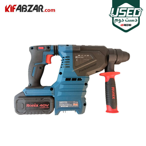 قیمت دریل بتن کن سه کاره شارژی 40 ولت رونیکس مدل 8910-40V دست دوم