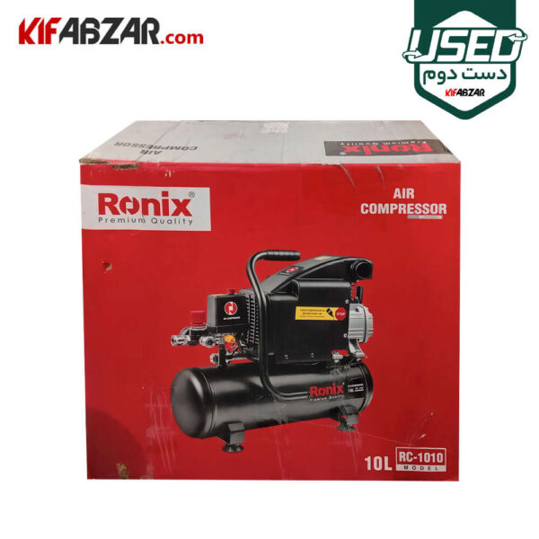 جعبه کارتنی کمپرسور باد 10 لیتری رونیکس مدل RC-1010 دست دوم