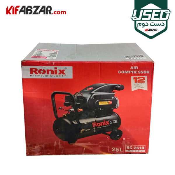 جعبه کارتنی کمپرسور باد 25 لیتری رونیکس مدل RC-2510 دست دوم