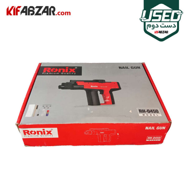 جعبه کارتنی میخکوب تفنگی دستی رونیکس مدل RH-0450 دست دوم