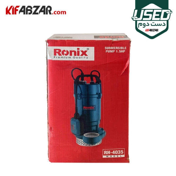 جعبه کارتنی پمپ آب کفکش 1.5 اسب رونیکس مدل RH-4035 دست دوم